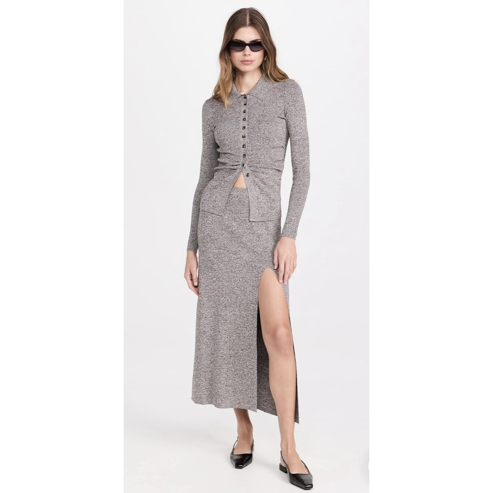 Women's Baum Und Pferdgarten Celinda Skirt  Front Slit Midi Size XL Retail $309